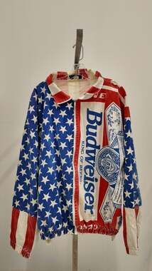 Vintage 90s Budweiser King of Beers Jacket Made in USA Anderson-Lynch (XL)